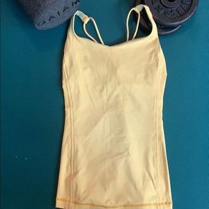 Women’s Lululemon cross-back fitted athletic top